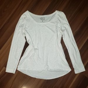 LOFT vintage soft confetti long sleeve top